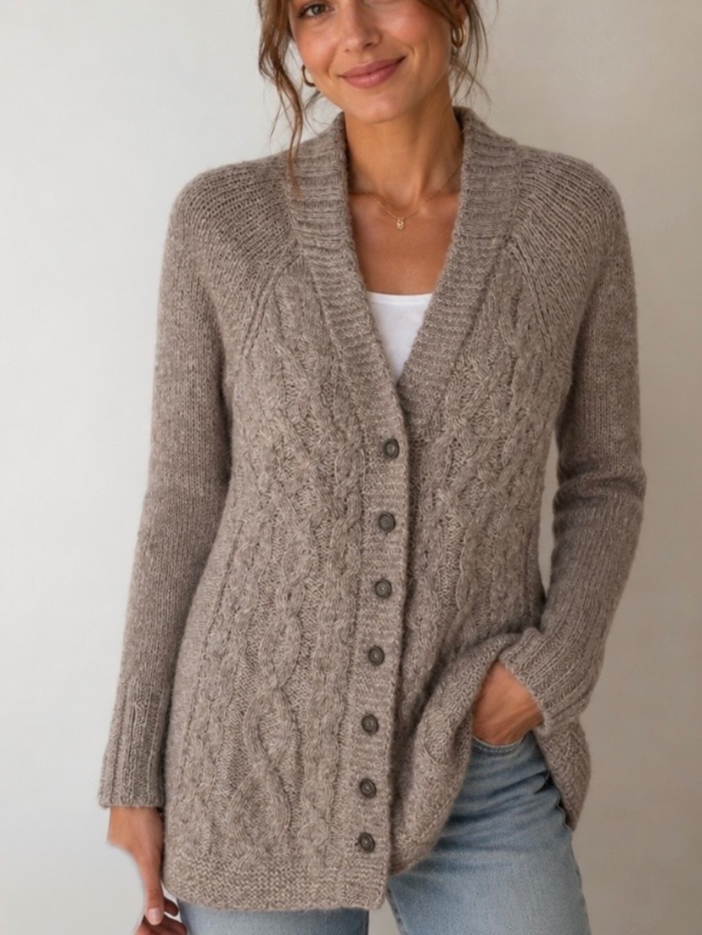 NWT Free People Wool Blend Long Button Down Cardigan SZ S